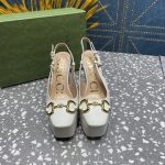Gucci High Heel Pump White For Women ‎‎723837 BKO00 9049