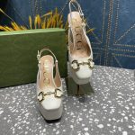 Gucci High Heel Pump White For Women ‎‎723837 BKO00 9049