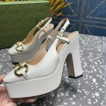 Gucci High Heel Pump White For Women ‎‎723837 BKO00 9049