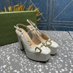 Gucci High Heel Pump White For Women ‎‎723837 BKO00 9049