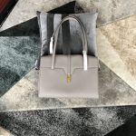 Celine Large Soft 16 Bag In Supple Grained Grey/Black For Women‎ 15in/38cm - 194043CR8.38NO