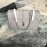 Celine Large Soft 16 Bag In Supple Grained Grey/Black For Women‎ 15in/38cm - 194043CR8.38NO