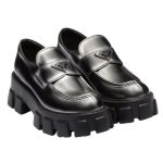 Prada Monolith Ombré Brushed Loafers Black For Women 2.1 in/ 5.5cm 1D649M_3LMH_F0I89_F_B055