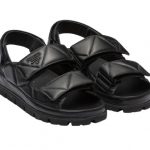 Prada Padded Nappa Sandals Black For Women 0.8 in/ 2cm 1X721M_038_F0002_F_020