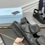 Prada Padded Nappa Sandals Black For Women 0.8 in/ 2cm 1X721M_038_F0002_F_020