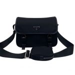 Prada Small Saffiano Shoulder Bag Black For Women 10.2 in / 26 cm