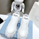 Prada Soft Padded Nappa Lace-Up Shoes White For Women 2.1 in/ 5.5 cm 1E119N_2DL8_F0009_F_055