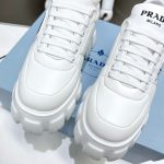 Prada Soft Padded Nappa Lace-Up Shoes White For Women 2.1 in/ 5.5 cm 1E119N_2DL8_F0009_F_055