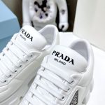Prada Soft Padded Nappa Lace-Up Shoes White For Women 2.1 in/ 5.5 cm 1E119N_2DL8_F0009_F_055