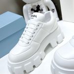 Prada Soft Padded Nappa Lace-Up Shoes White For Women 2.1 in/ 5.5 cm 1E119N_2DL8_F0009_F_055