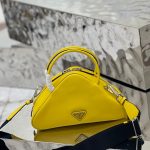 Prada Triangle Bag Yellow/Green For Women 9.8 in / 25 cm 1BB082_2BYA_F0377_V_NEO