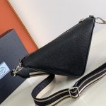 Prada Saffiano Prada Triangle Bag Green/Black/White For Women 11.1 in / 28 cm 2VH155_2FAD_F0458_V_OOO