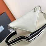 Prada Saffiano Prada Triangle Bag Green/Black/White For Women 11.1 in / 28 cm 2VH155_2FAD_F0458_V_OOO