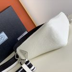 Prada Saffiano Prada Triangle Bag Green/Black/White For Women 11.1 in / 28 cm 2VH155_2FAD_F0458_V_OOO