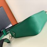 Prada Saffiano Prada Triangle Bag Green/Black/White For Women 11.1 in / 28 cm 2VH155_2FAD_F0458_V_OOO