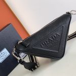 Prada Saffiano Prada Triangle Bag Green/Black/White For Women 11.1 in / 28 cm 2VH155_2FAD_F0458_V_OOO