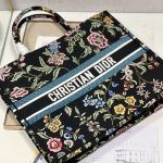 Dior Large Dior Tote Bag Black/White For Women 16.5 in/ 42cm M1286ZEAU_M911