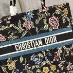 Dior Large Dior Tote Bag Black/White For Women 16.5 in/ 42cm M1286ZEAU_M911