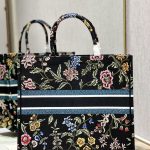Dior Large Dior Tote Bag Black/White For Women 16.5 in/ 42cm M1286ZEAU_M911