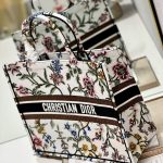 Dior Large Dior Tote Bag Black/White For Women 16.5 in/ 42cm M1286ZEAU_M911