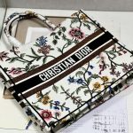 Dior Large Dior Tote Bag Black/White For Women 16.5 in/ 42cm M1286ZEAU_M911