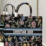 Dior Large Dior Tote Bag Black/White For Women 16.5 in/ 42cm M1286ZEAU_M911