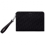 Dior Oblique Jacquard Pouch Black/BeigeFor Women‎ 12in/30cm CD 2OBCA251YSE_H03E