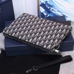 Dior Oblique Jacquard Pouch Black/BeigeFor Women‎ 12in/30cm CD 2OBCA251YSE_H03E