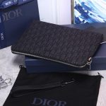 Dior Oblique Jacquard Pouch Black/BeigeFor Women‎ 12in/30cm CD 2OBCA251YSE_H03E