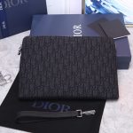 Dior Oblique Jacquard Pouch Black/BeigeFor Women‎ 12in/30cm CD 2OBCA251YSE_H03E