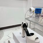 Saint Laurent Jodie Platform Sandals In Smooth White For Women 650258AAAOE1906