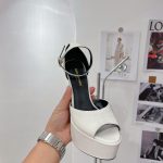 Saint Laurent Jodie Platform Sandals In Smooth White For Women 650258AAAOE1906
