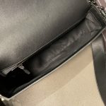 Fendi Baguette FF Fabric And Exotic Bag Black For Women 10.5 in/27cm 7VA572ALWIF1DYM