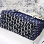 Dior Camp Bag Oblique Embroidery Blue/Grey For Women‎ 11in/ 28cm CD