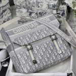Dior Camp Bag Oblique Embroidery Blue/Grey For Women‎ 11in/ 28cm CD