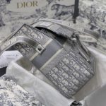 Dior Camp Bag Oblique Embroidery Blue/Grey For Women‎ 11in/ 28cm CD