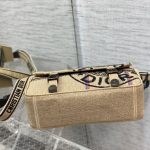 Dior Camp Small Bag In Beige Jute Canvas With Dior Union Motif For Women‎ 9in/23cm CD