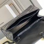Balenciaga Crush Medium Chain Bag Quilted In Black For Women 12.2in/31cm 716393210IY1000