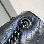 Balenciaga Crush Medium Chain Bag Quilted In Black For Women 12.2in/31cm 716393210IY1000