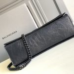 Balenciaga Crush Medium Chain Bag Quilted In Black For Women 12.2in/31cm 716393210IY1000