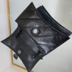 Balenciaga Crush Small Chain Bag Quilted In Optic White/Black For Women 9.8in/25cm 716351210J09001