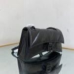 Balenciaga Crush Small Chain Bag Quilted In Optic White/Black For Women 9.8in/25cm 716351210J09001