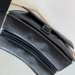 Balenciaga Crush Small Chain Bag Quilted In Optic White/Black For Women 9.8in/25cm 716351210J09001