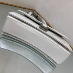Balenciaga Crush Small Chain Bag Quilted In Optic White/Black For Women 9.8in/25cm 716351210J09001