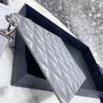 Dior Diamond Canvas A5 Pouch Light Blue/Brown/Black For Women‎ 10in/26.5cm CD