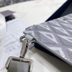Dior Diamond Canvas A5 Pouch Light Blue/Brown/Black For Women‎ 10in/26.5cm CD