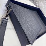 Dior Diamond Canvas A5 Pouch Light Blue/Brown/Black For Women‎ 10in/26.5cm CD