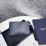 Dior Diamond Canvas A5 Pouch Light Blue/Brown/Black For Women‎ 10in/26.5cm CD