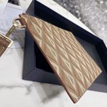 Dior Diamond Canvas A5 Pouch Light Blue/Brown/Black For Women‎ 10in/26.5cm CD