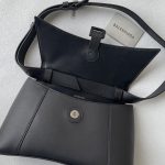 Balenciaga Downtown Small Shoulder Bag In Black/Beige/Pink For Women 11.8in/30cm 67135329S171000